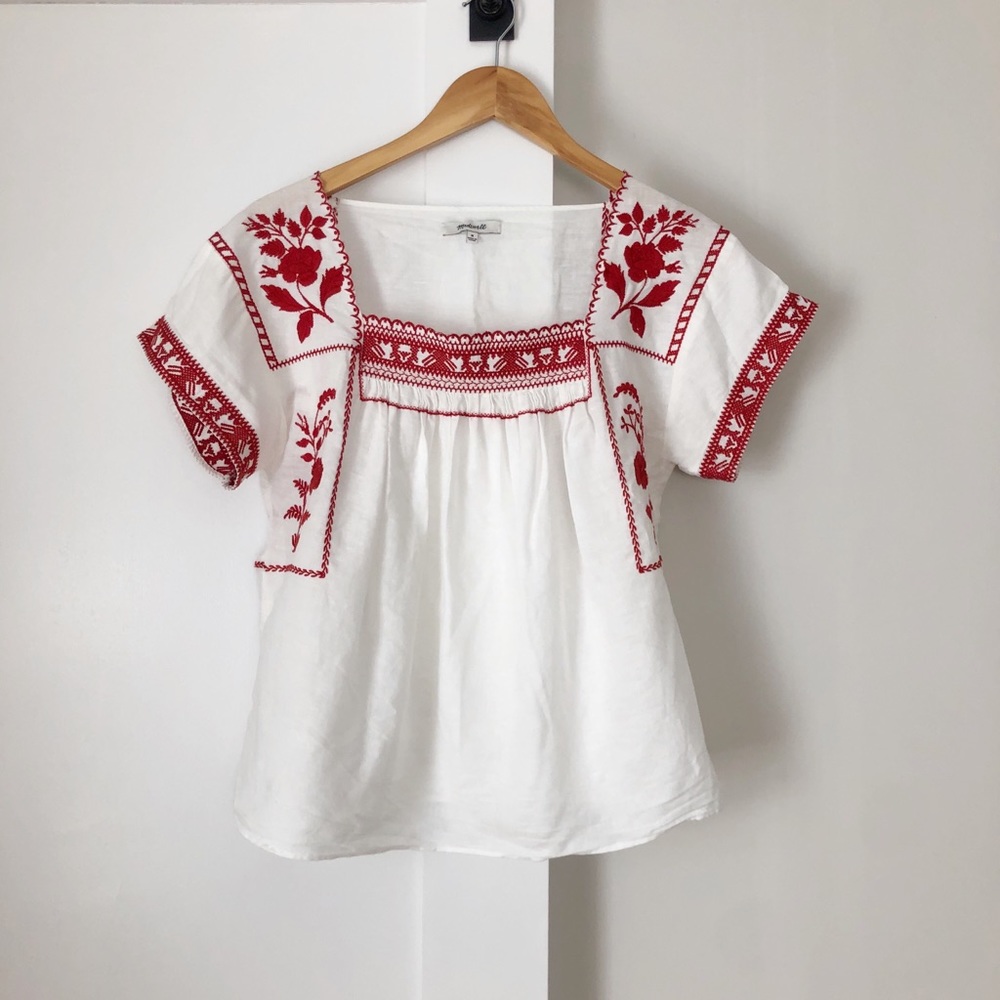 Madewell Embroidered Top